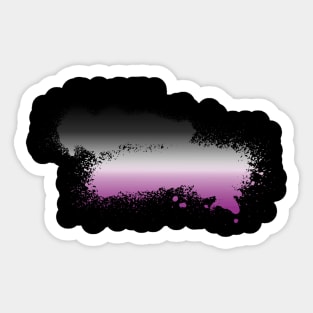 Asexual Paint Smudge Minimalism Sticker